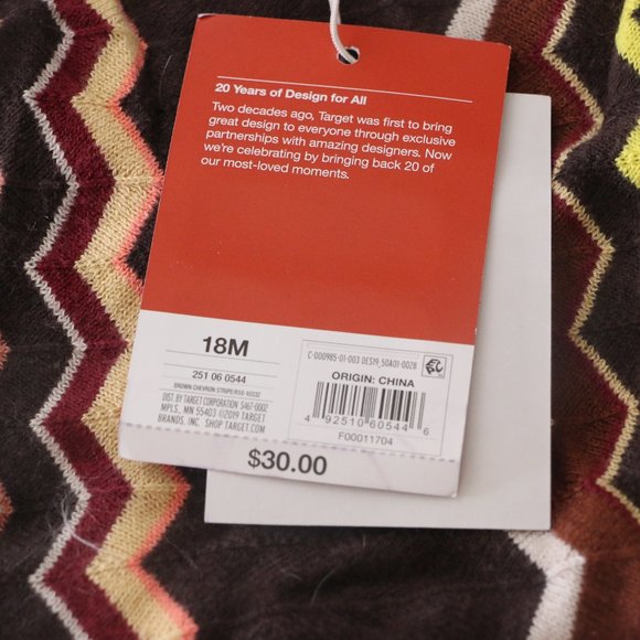 Missoni by Target Baby Sweater Vest - Classic Multicolor Zigzag - Size 18M - Picture 6 of 9